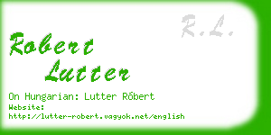 robert lutter business card